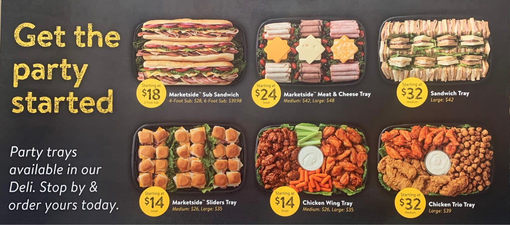 Walmart Party Trays and Platters