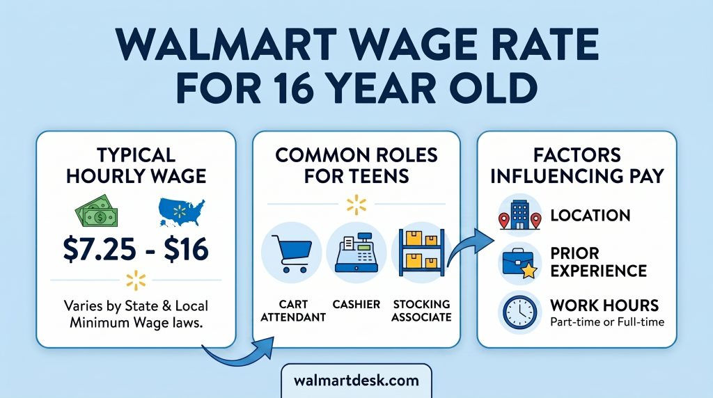 How Much Does Walmart Pay 16-Year-Olds Infographic