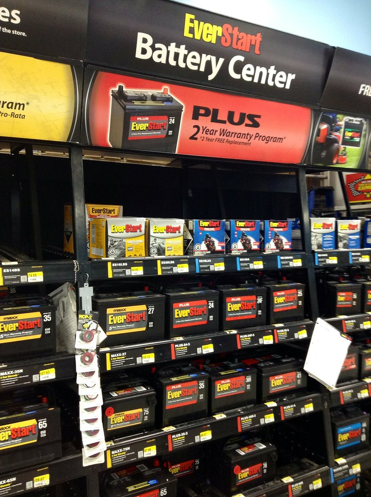 Walmart Batteries Displayed