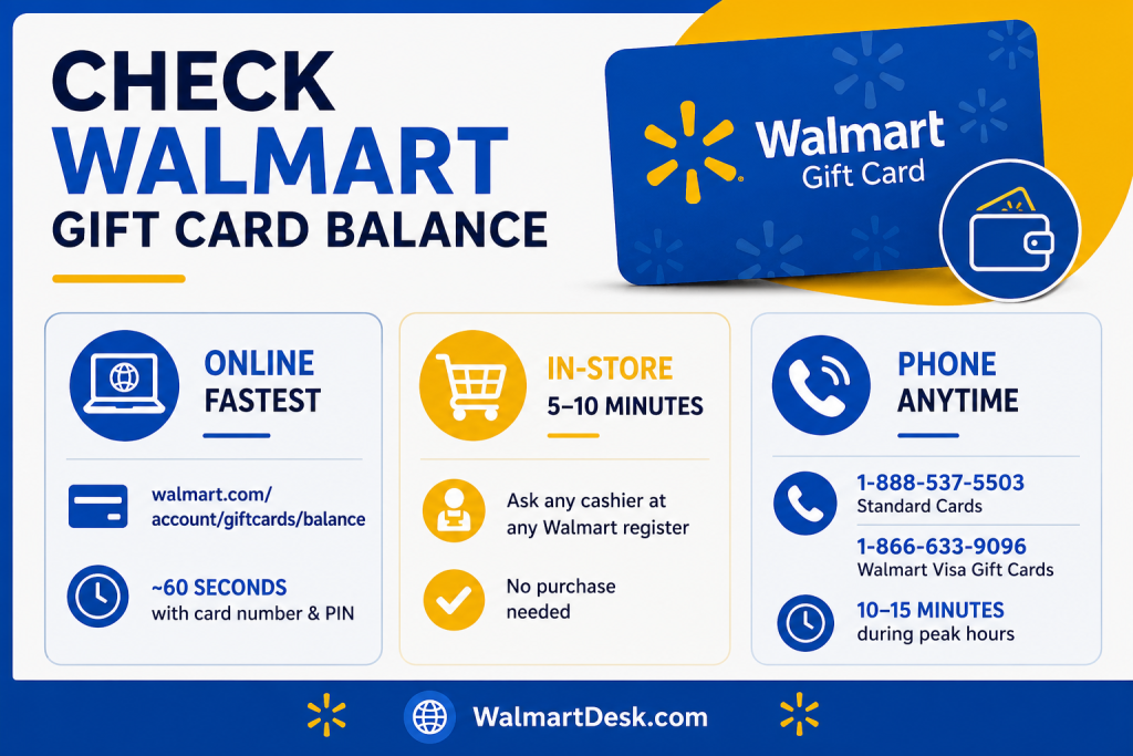 Check Walmart Gift Card Balance Infographic
