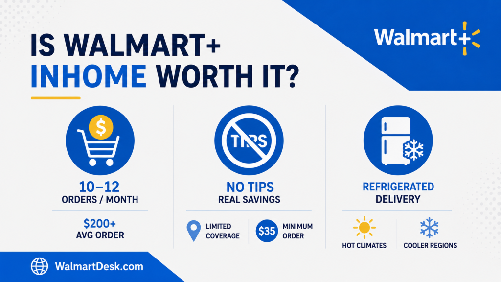 Is Walmart+ InHome worth it infographic