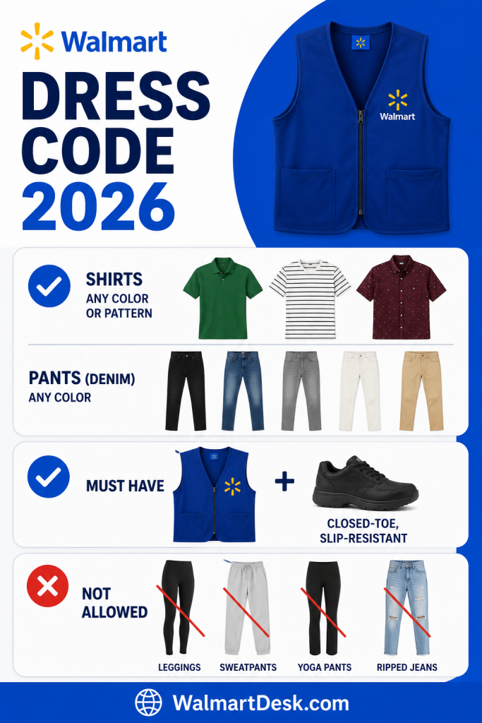 Walmart Dress Code 2026 infographic