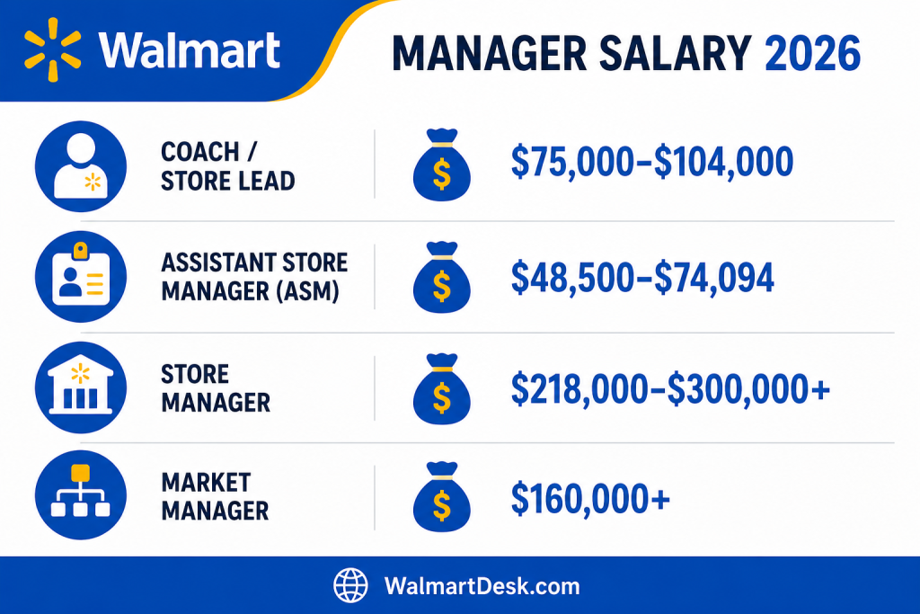Walmart Manager Salary 2026 Infographic