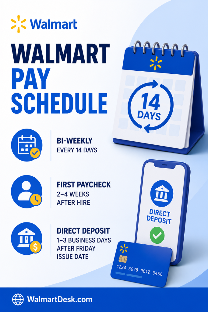 Walmart Pay Schedule infographic