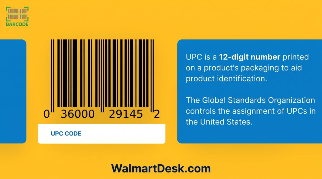 UPC bar code on Walmart product