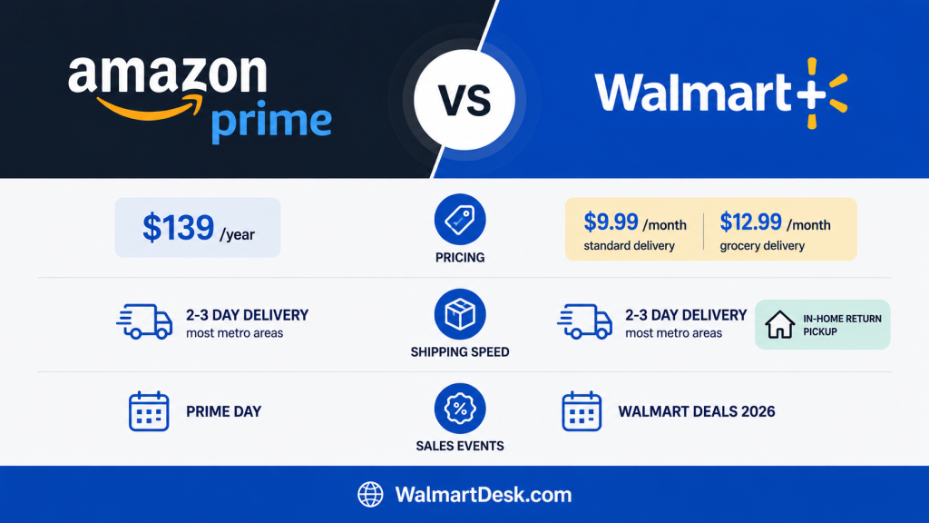 Walmart vs Amazon infographic