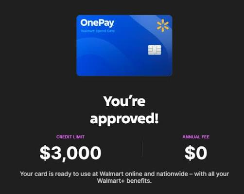 Walmart Credit Card Credit Limit approved