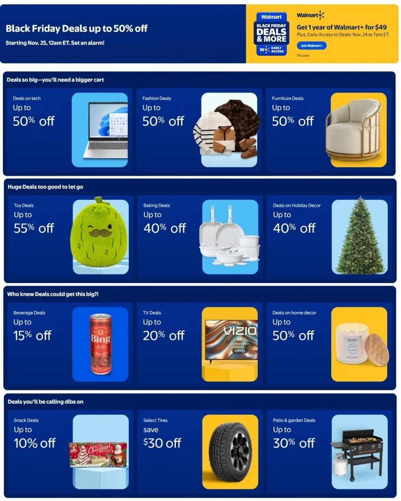 Walmart Black Friday Sale and Walmart+ Members Early Access
